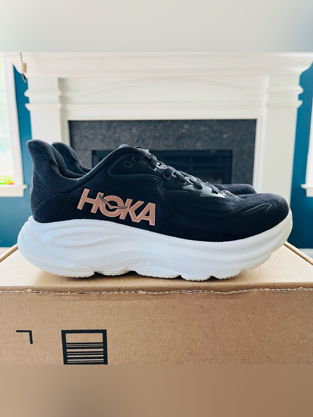 HOKA Clifton 10 Women's Running Shoes Black/Rose Gold 1162031/BRGL